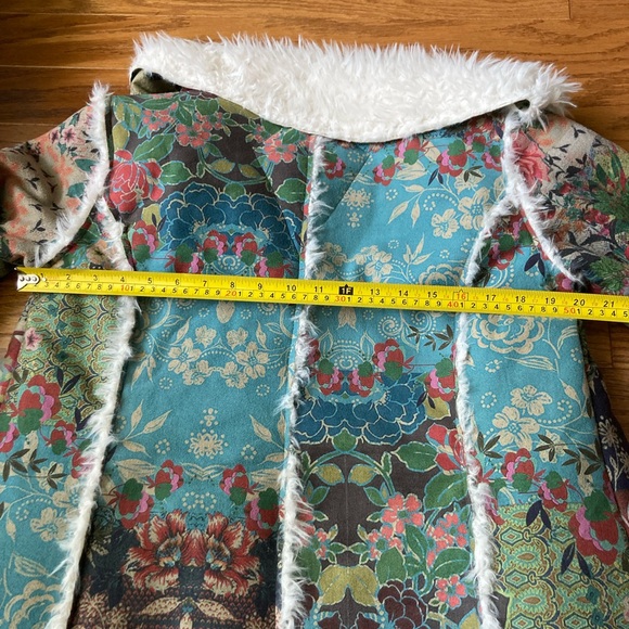 NWT Johnny Was Biya Printed Suede Floral Coat-Size Small - Picture 8 of 10